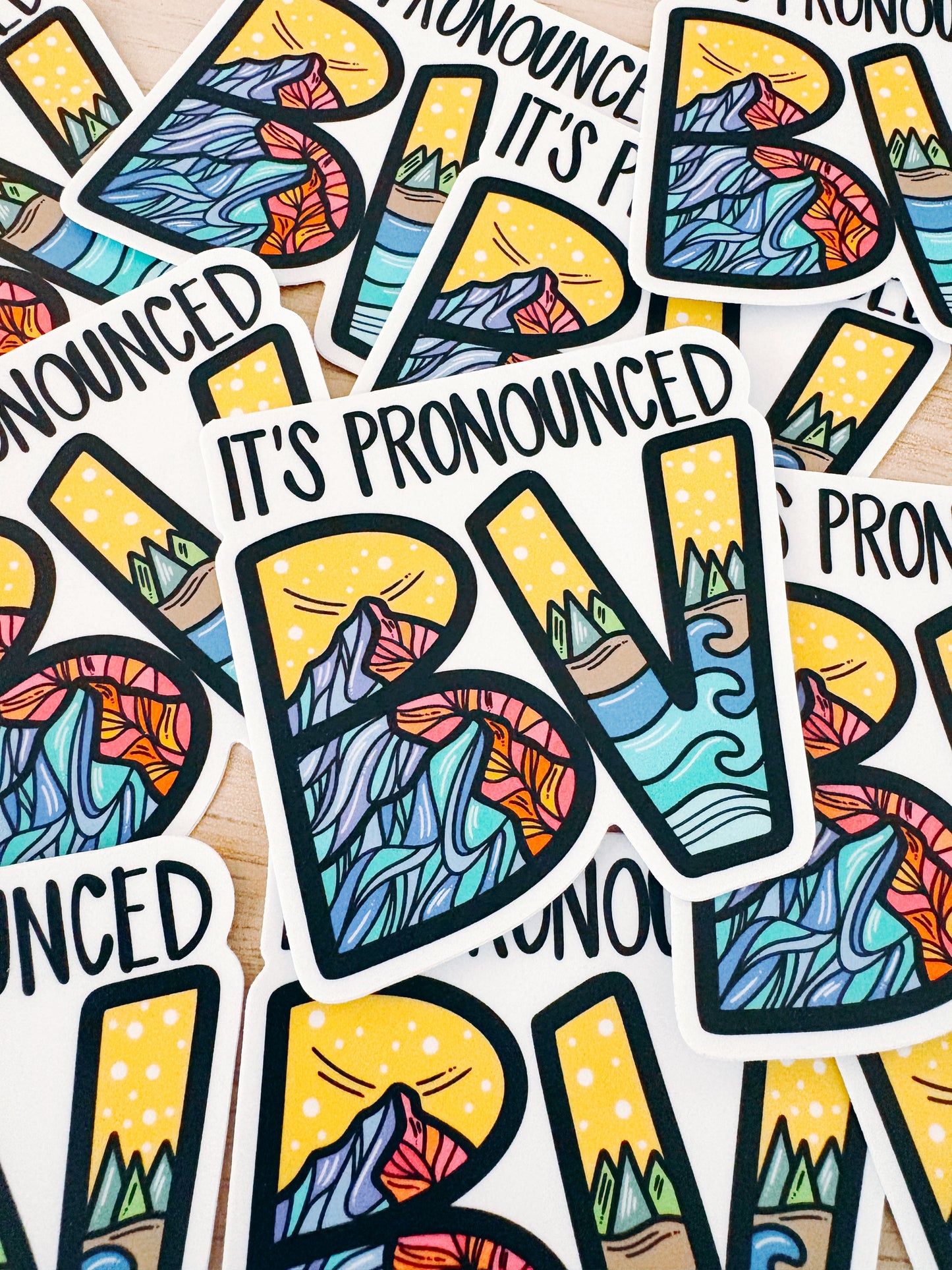 Pronounced BV Sticker
