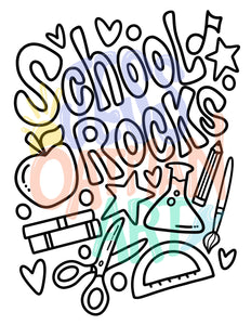 School Rocks Color Page