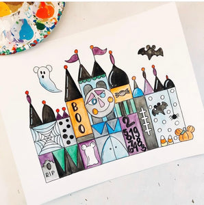 Halloween Small World Print