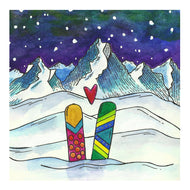 Snowboard Love Print
