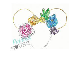 Mulit Color Floral Ears