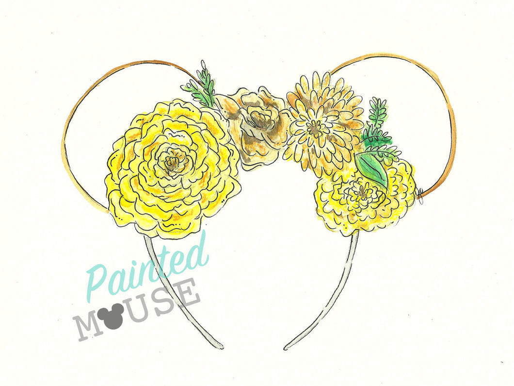 Yellow Childhood Cancer Ears