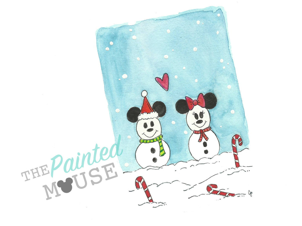 Snow Mickey and Minnie