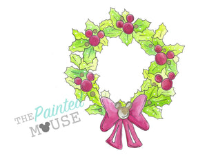 Christmas Wreath Print