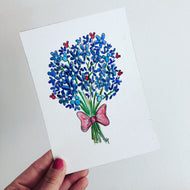 Blue Bouquet Print