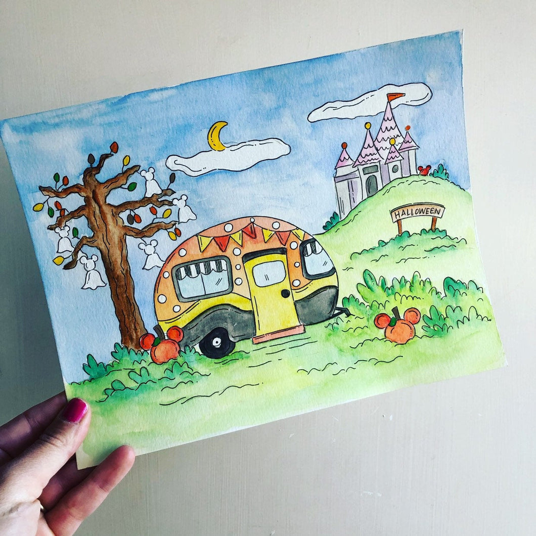 Halloween Camper Print