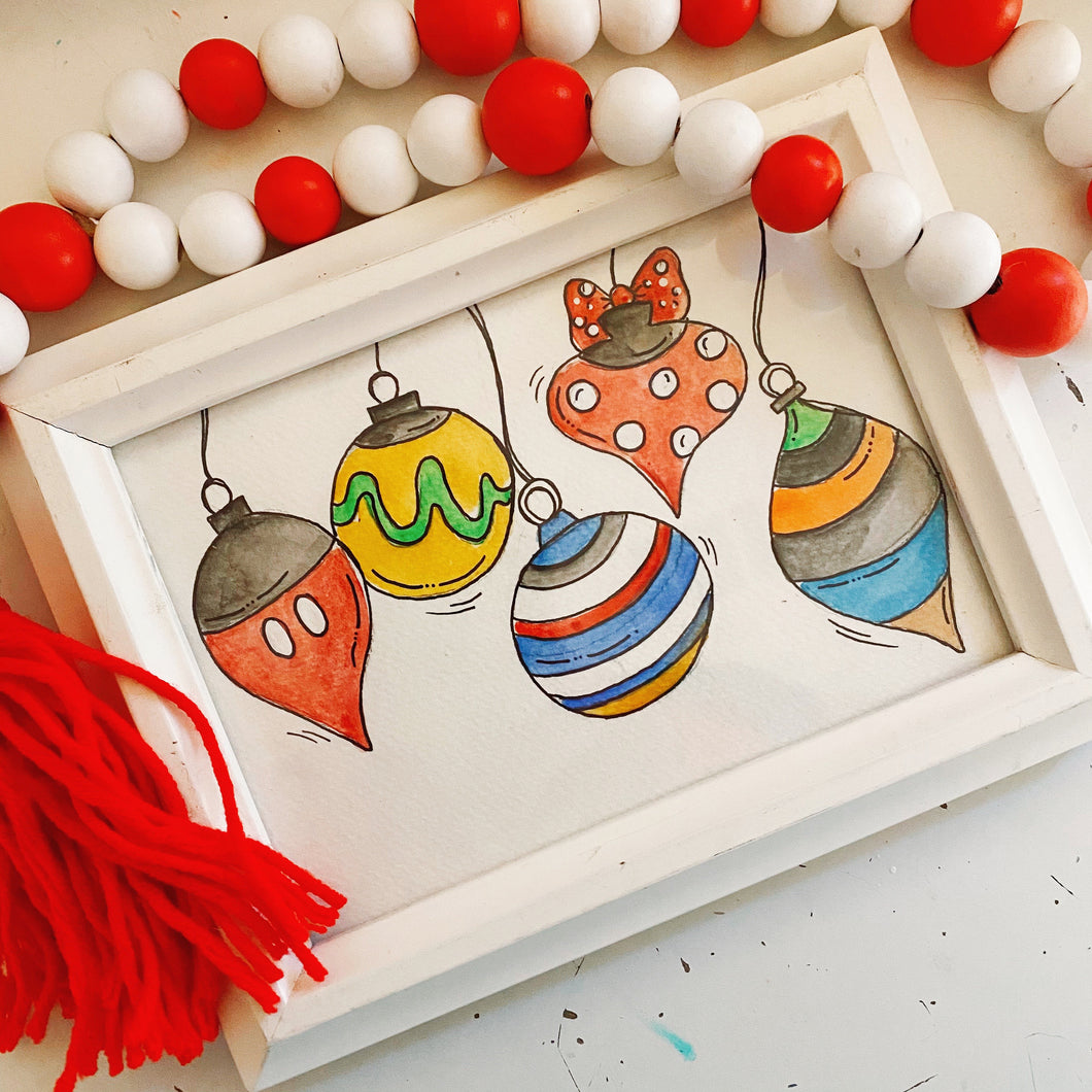 Christmas Bulbs Print