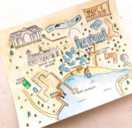 Yacht and Beach Club Map Print