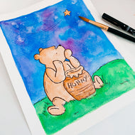 Pooh Night Sky Print
