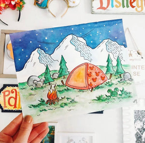 Tent Camping Print