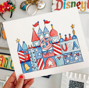 USA Small World Print