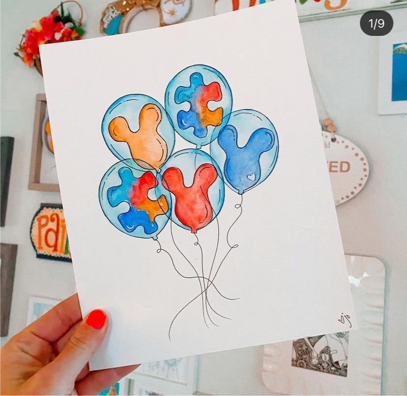 Autism Balloons Print