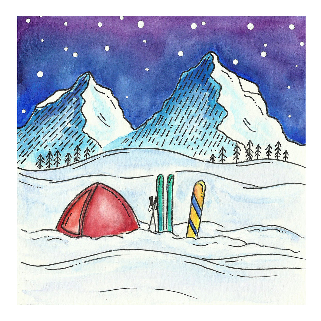 Snow Tenting Print